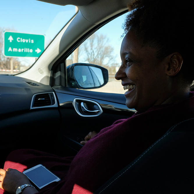 Poet Laureate Tracy K. Smith embarks on the first part of her journey to bring poetry to rural communities with a tour of New Mexico. January 11, 2018. Credit: Shawn Miller.