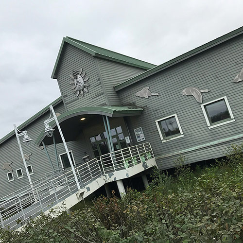 The Yupiit Piciryarait Cultural Center in Bethel, Alaska, home to the Kuskokwim Consortium Library. August 28, 2018. Credit: Rob Casper.